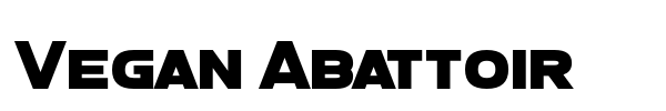 Vegan Abattoir font preview